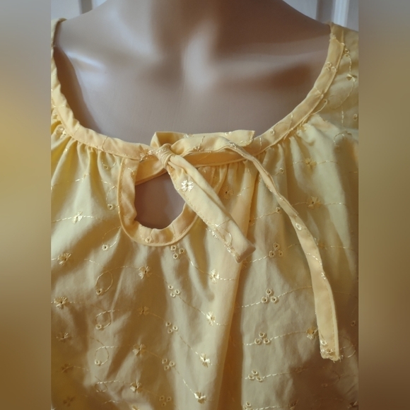 Bobbi brooks women's yellow plus size 1x shirt top blouse - Picture 3 of 5